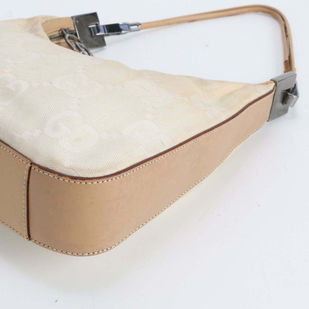 Gucci GG Canvas 001 3812 Leather One-Shoulder Bag Handbag Beige Women's - Picture 4 of 9